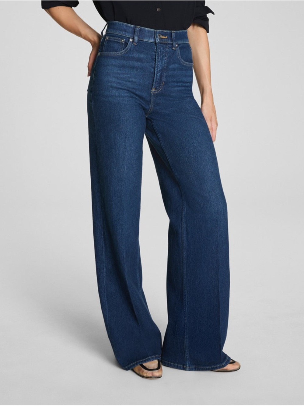 NWT SPANX Wide-Leg High-Rise Jeans